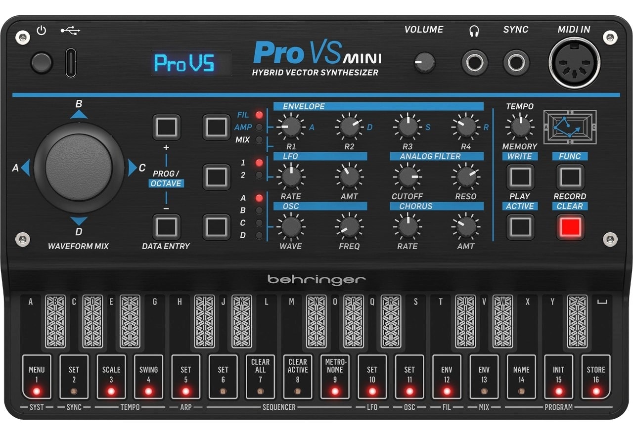 Behringer PRO-VS MINI Hybrid Synthesizer - discover new sounds!
