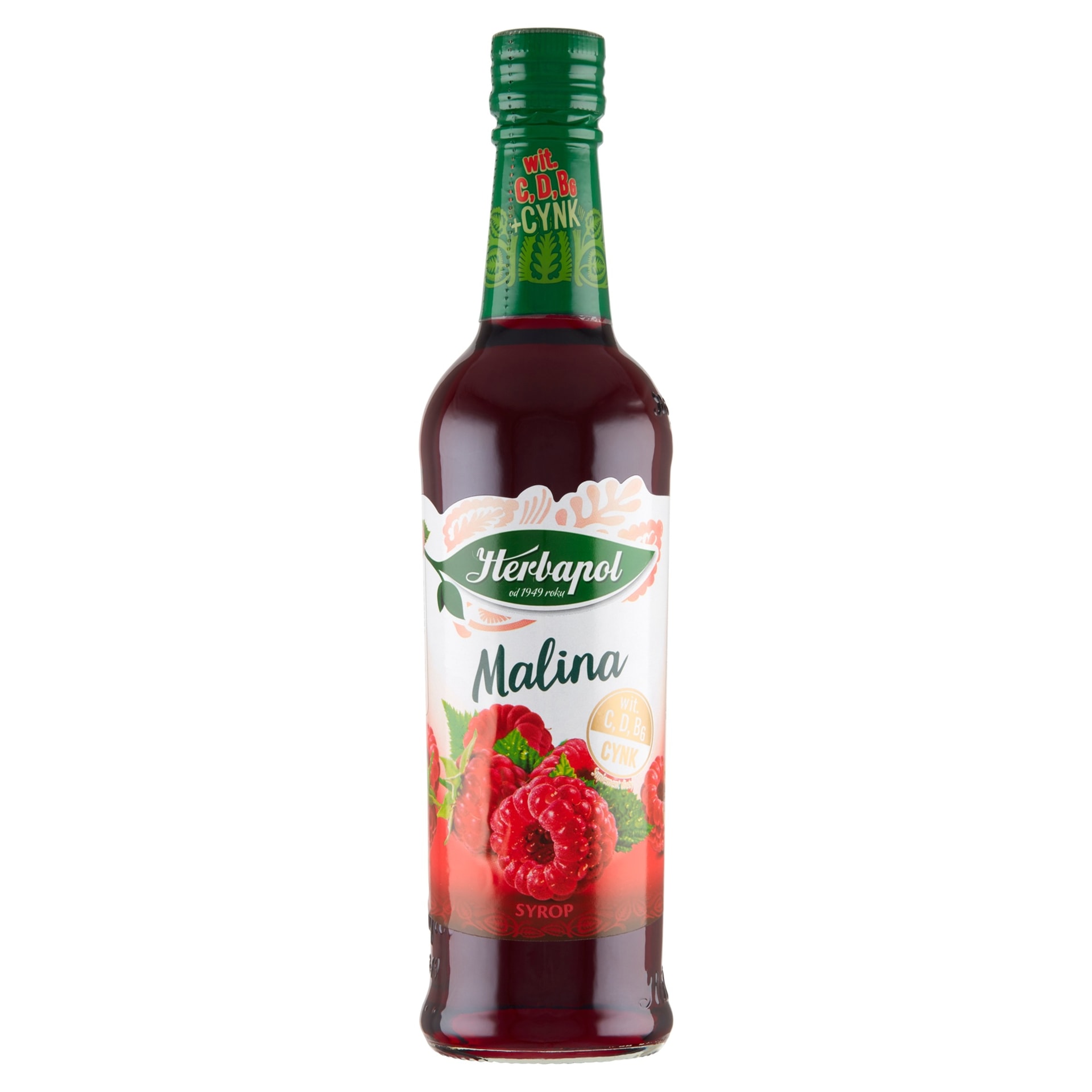 Herbapol Raspberry Syrup 420 ml - the taste of summer in every drop