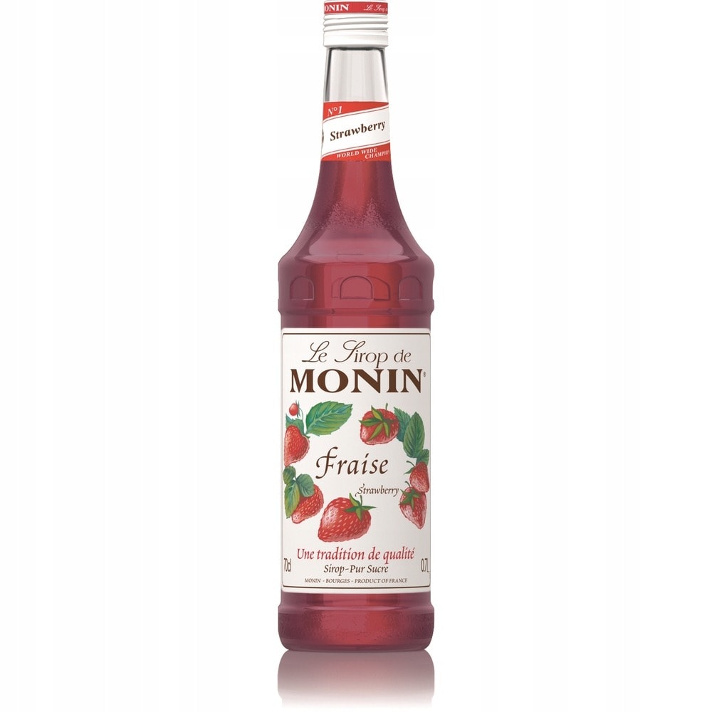 Monin Strawberry Syrup 18% - Perfect addition to drinks and desserts