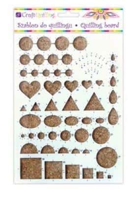Dalprint dpCraft Quilling Template - various shapes, cork base