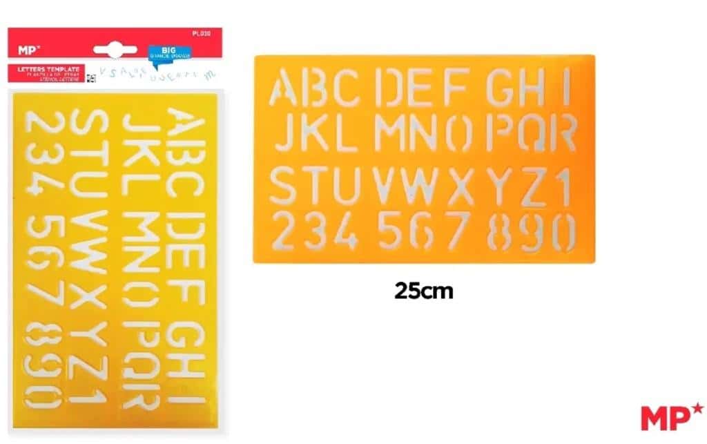 MP Main Paper Drawing template letters 25cm - ideal for projects