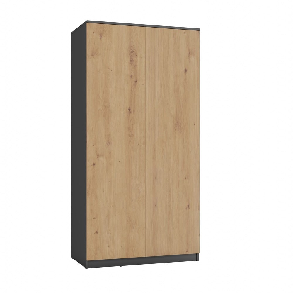 Malwa SD-90 Wardrobe - Anthracite / Artisan Oak - Perfect for bedroom