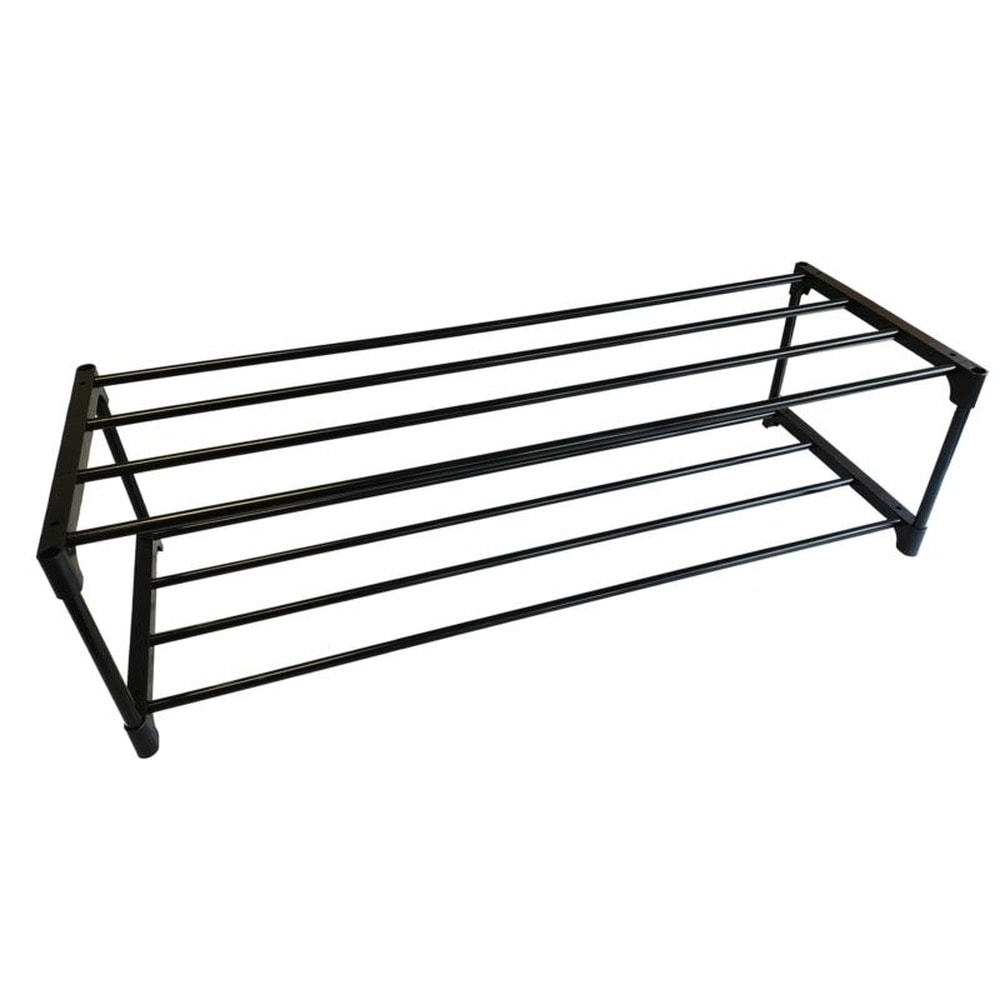 Shoe rack shelf stand black 75x28x21 cm - perfect for hallway