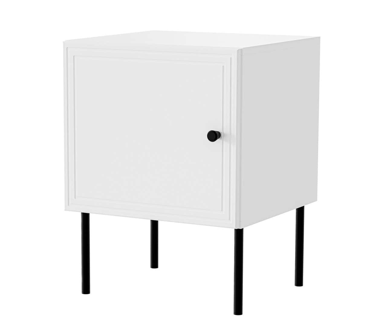 Bedside table PALAZZO BIS white matt - ideal for bedroom