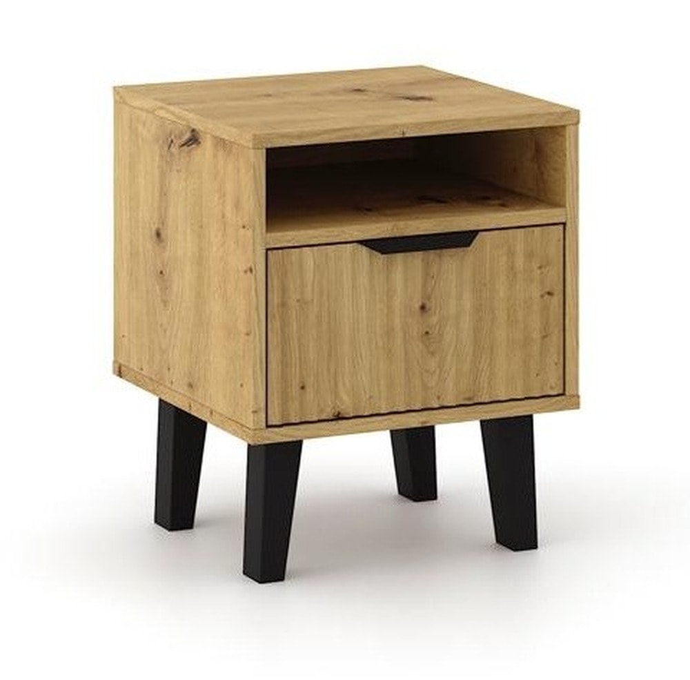 Scandi Bedside Table 1S SLIM Artisan Oak - modern design and functionality
