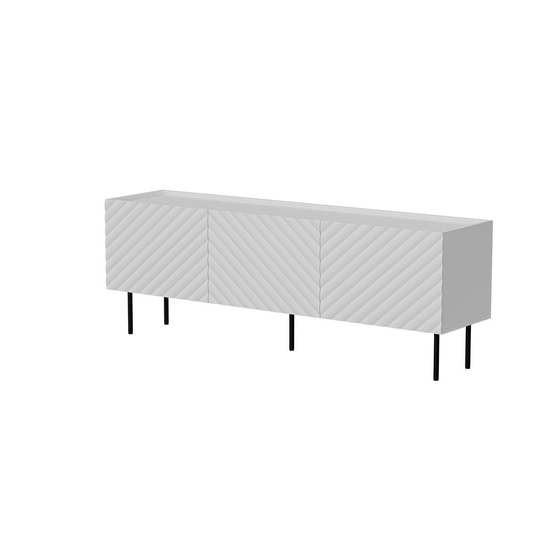 TV cabinet 3D LUCCA 165x40x59 white - modern design