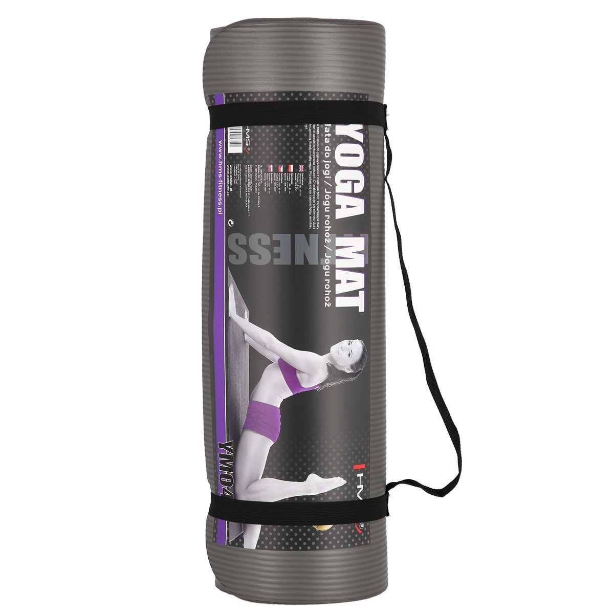 HMS YM04 gray yoga mat - comfort and safety