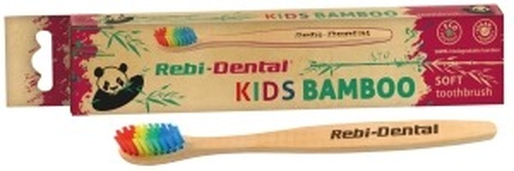 Mattes Bamboo Toothbrush for Kids M64 Charc - gentle and eco-friendly