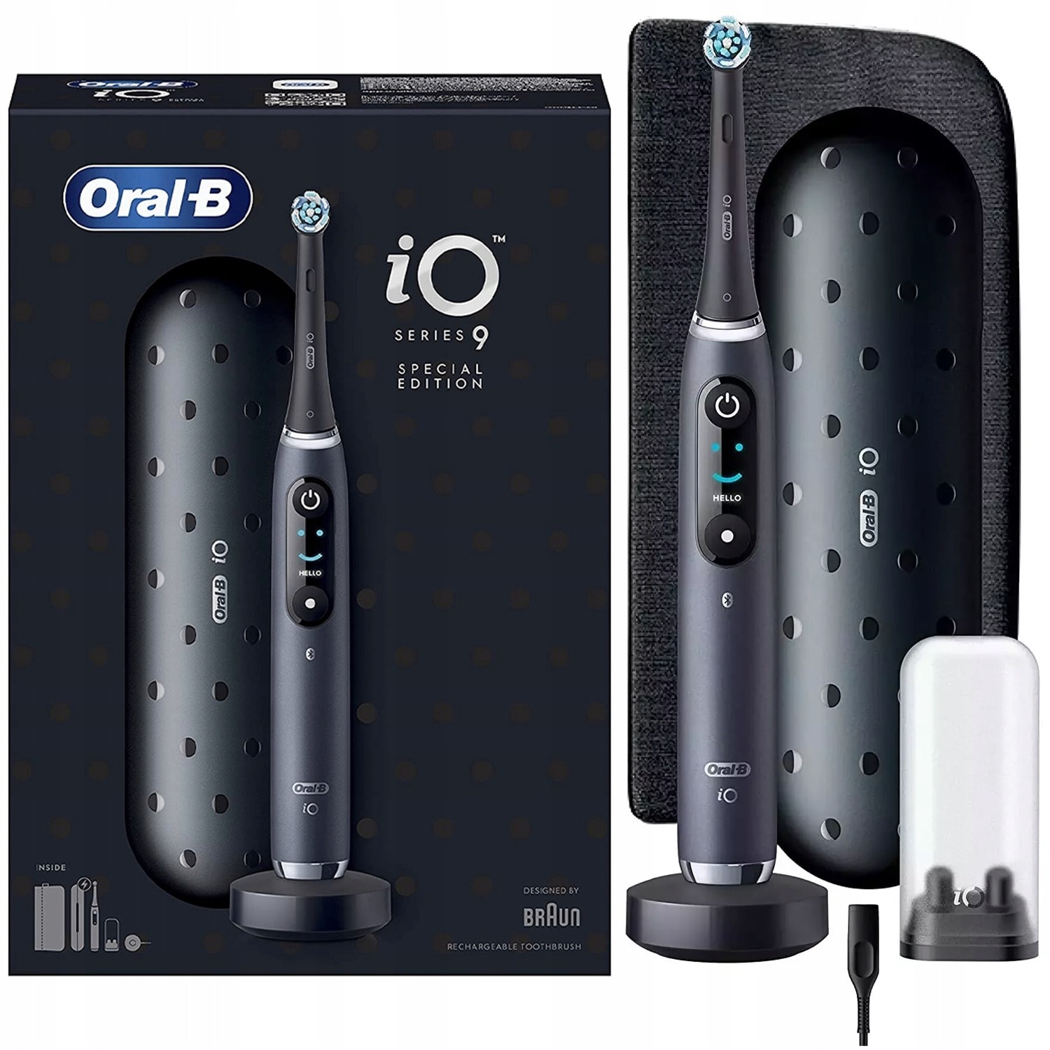 Oral-B iO Series 9 Luxe Edition Black Onyx - Electric Toothbrush with AI