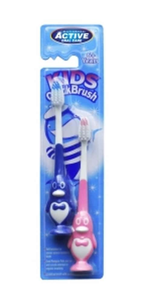 Active Kids Quick Penguin - Toothbrushes for children 3-6 years (2 pcs.)