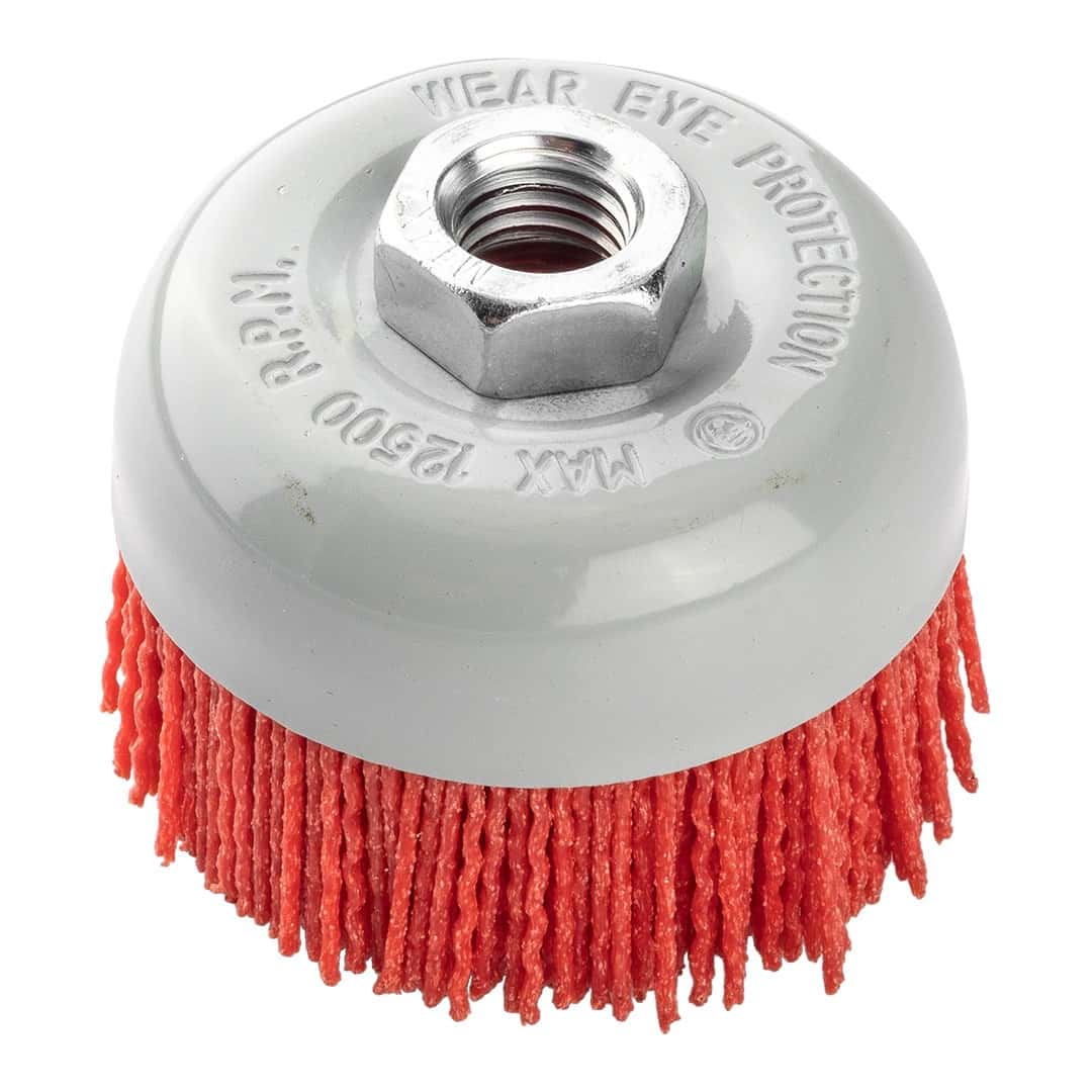 GRAPHITE Nylon end brush 75 mm M14 for angle grinder