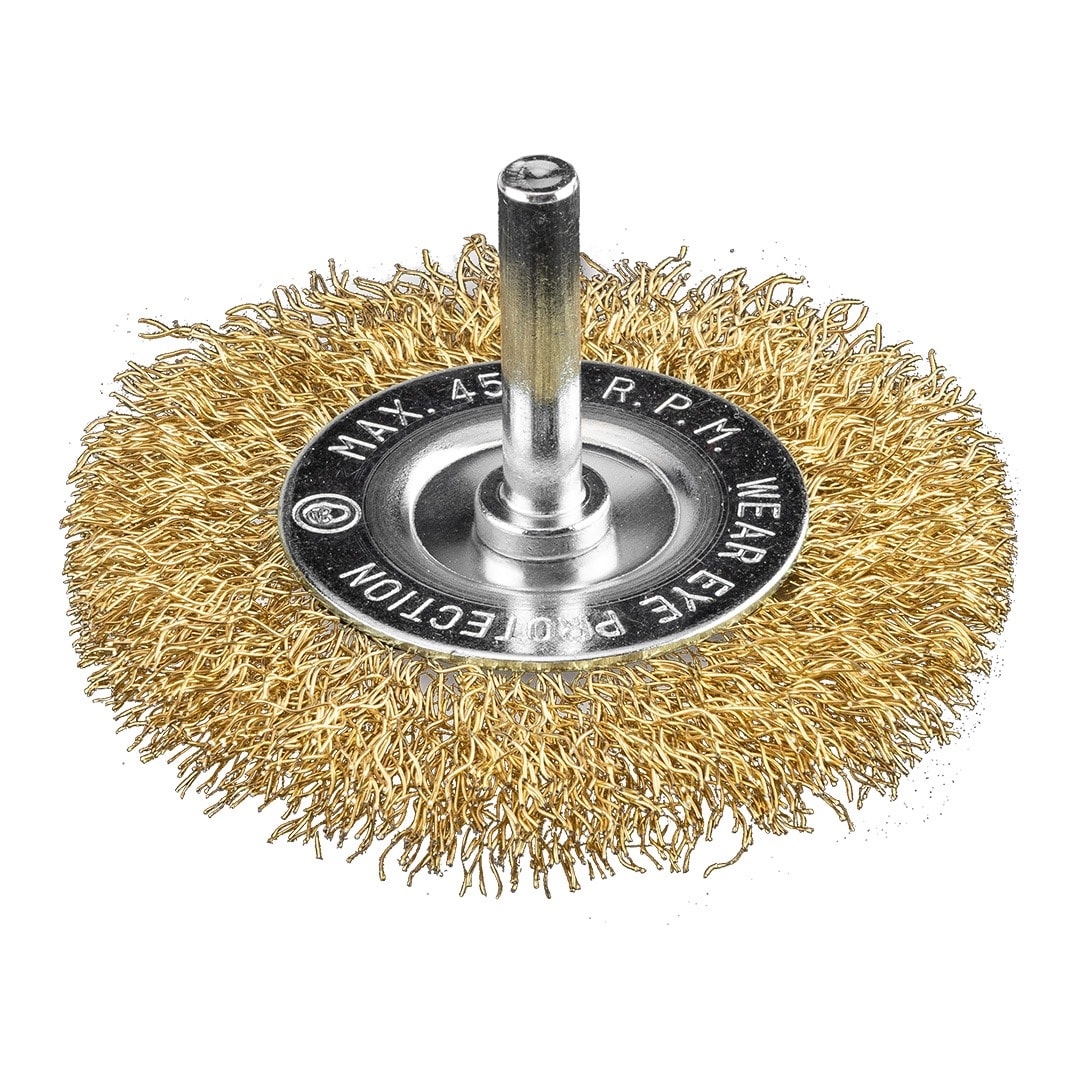 GRAPHITE 80 mm wire wheel brush with shank