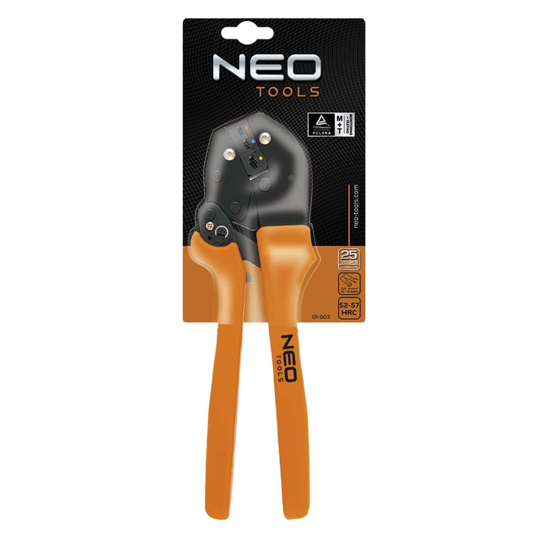 NEO Crimping pliers for connector ferrules 22-10AWG - Precise tool for electricians