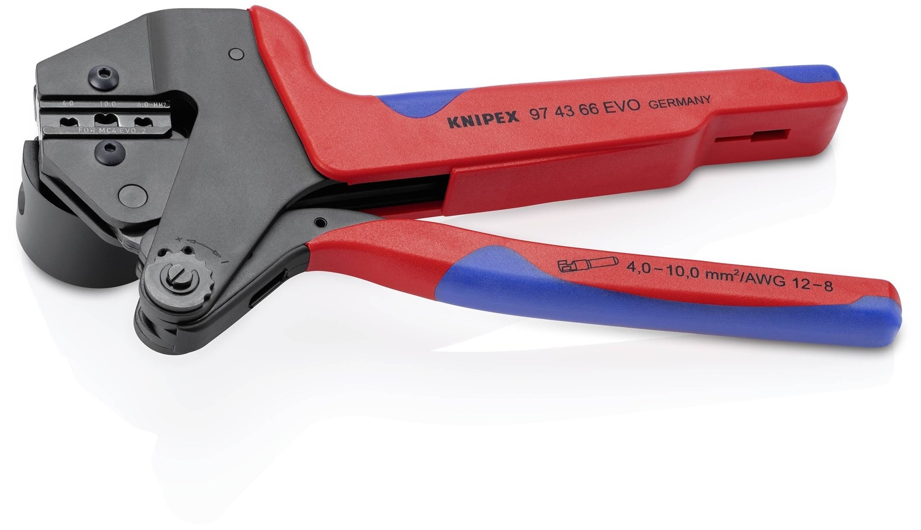 Crimping pliers for interchangeable crimping dies - precision tool