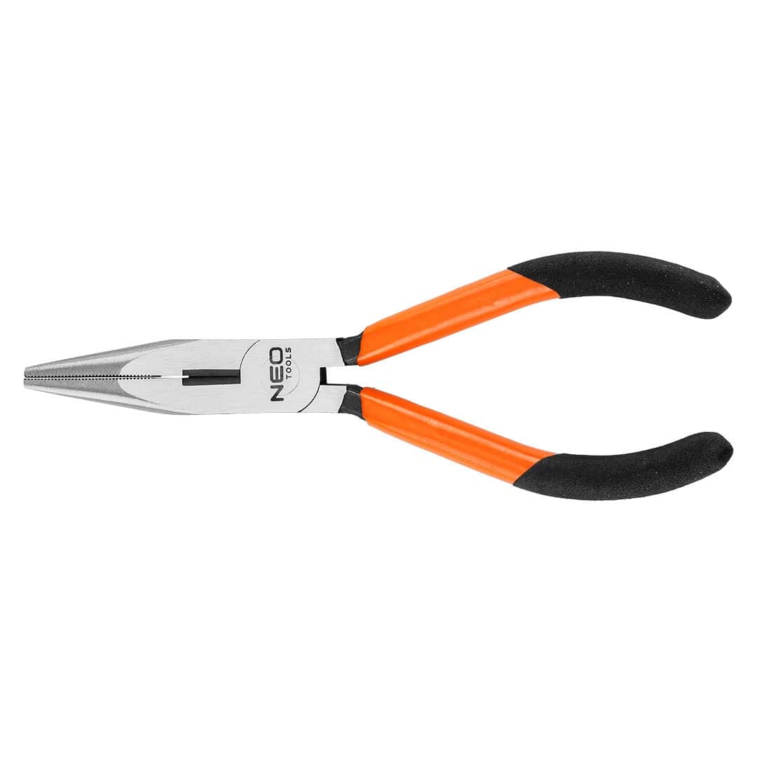 NEO TOOLS Long nose pliers straight 160 mm for precise work