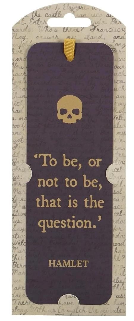 Shakespeare Bookmark Paper - Hamlet - ideal for literature lovers
