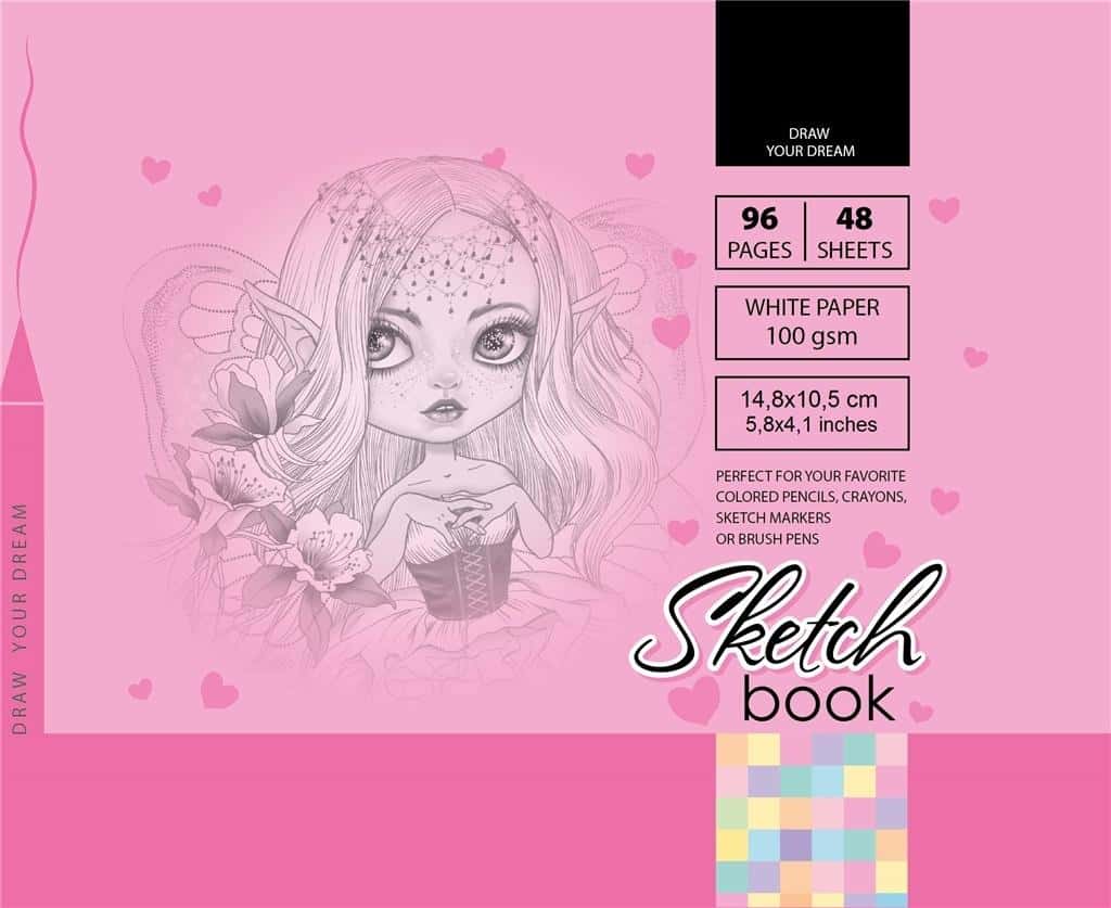 TW FRESH Sketchbook A6 - 96 sheets ideal for drawing