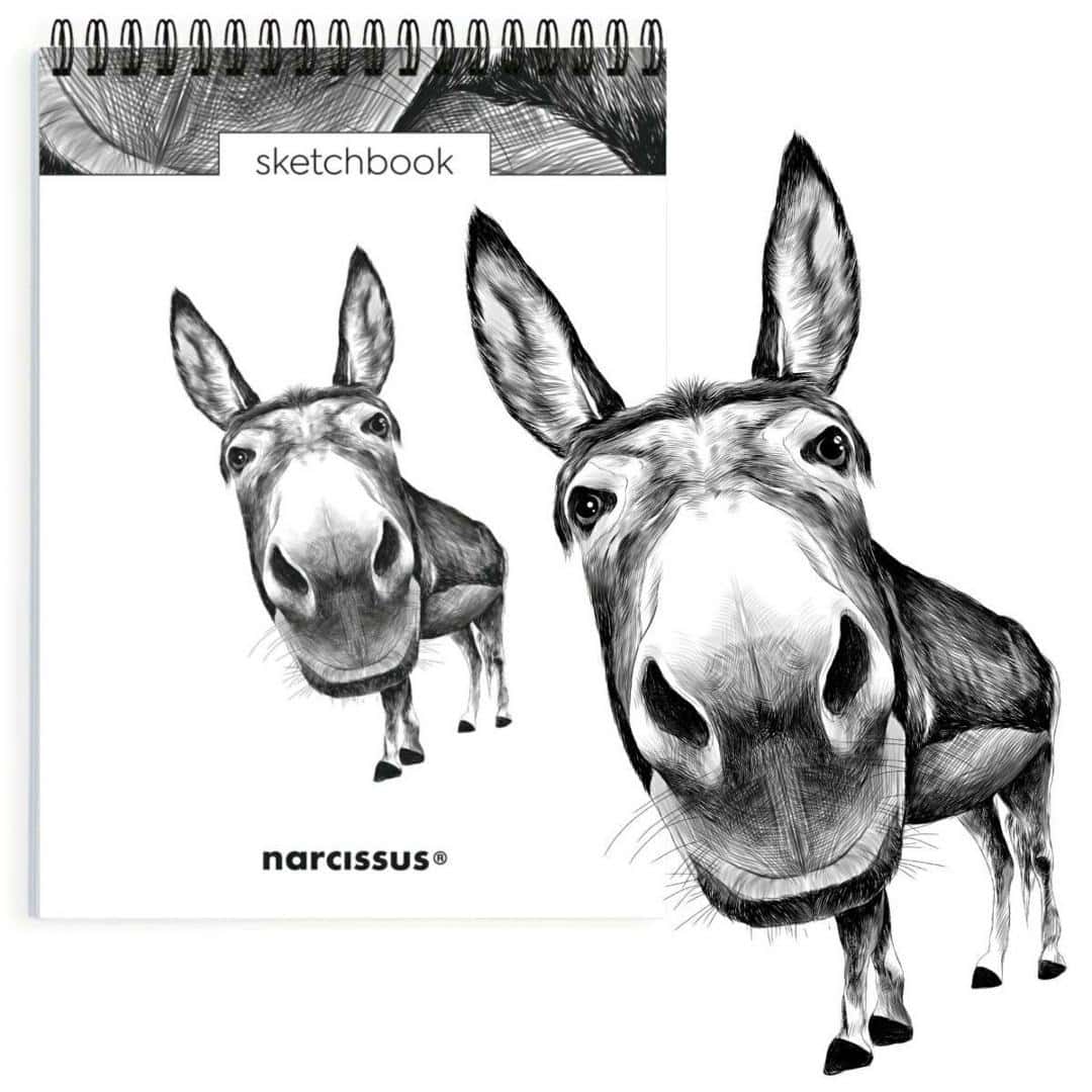 Narcissus A5 Sketchbook 60 Sheets Spiral Bound - Donkey - ideal for artists