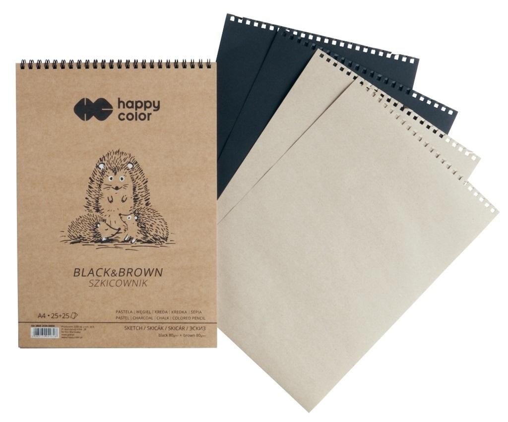 Spiral Sketchbook A5 Black&Brown - ideal for sketching and drawing