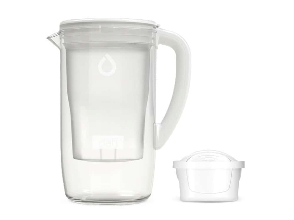 Glass jug Prisma 2.5L with white insert - perfect for beverages