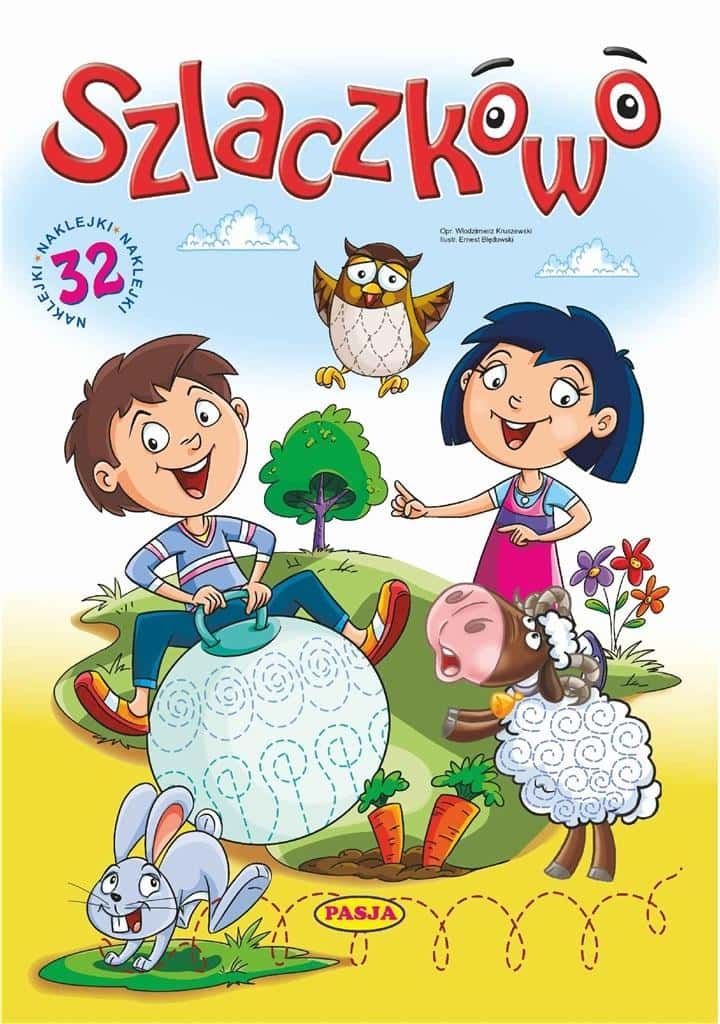 Szlaczkowo Educational coloring book A4 with stickers - develops creativity