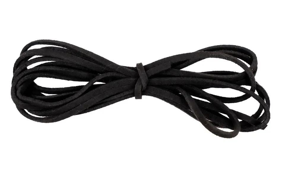 Jewelry cord made of artificial leather black - ideal for making bracelets