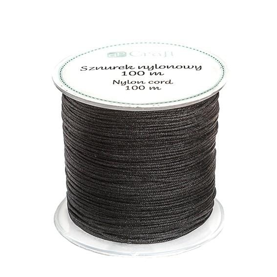 Nylon cord 0.8mm 100m black - ideal for crafts