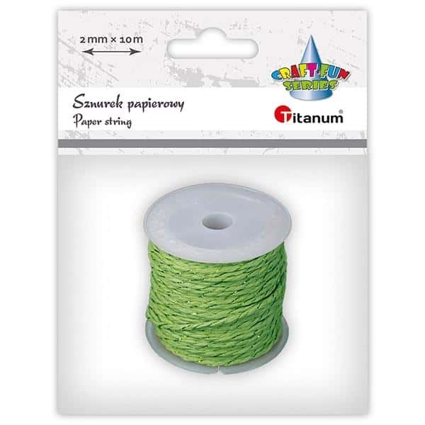 Green and gold paper twine 2 mm x 10 m - perfect for gift wrapping