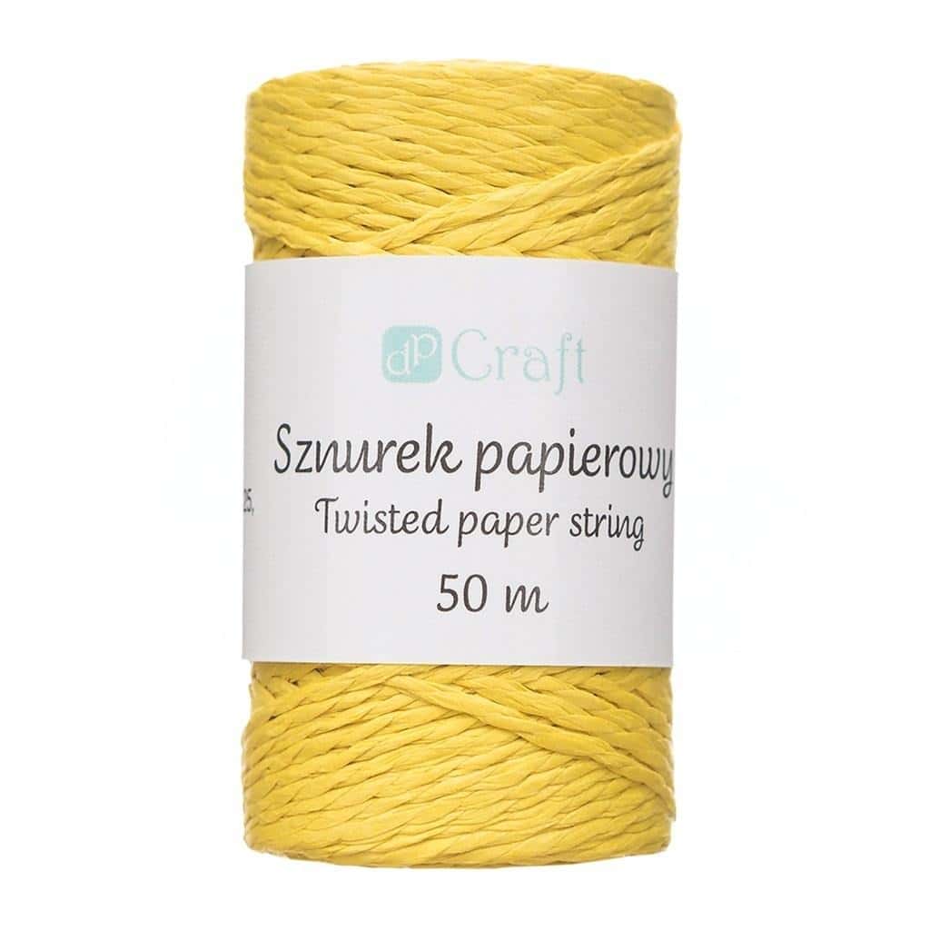 Twisted paper cord yellow - ideal for gift wrapping and DIY