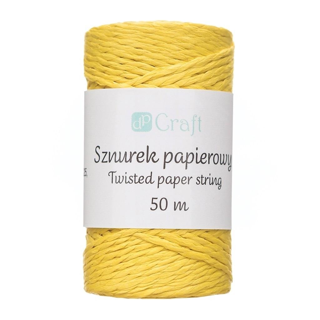 Twisted paper cord yellow - ideal for gift wrapping and DIY