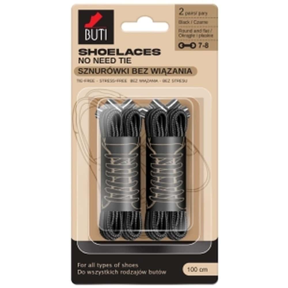 Buti A2 black shoelaces - perfect for any type of footwear