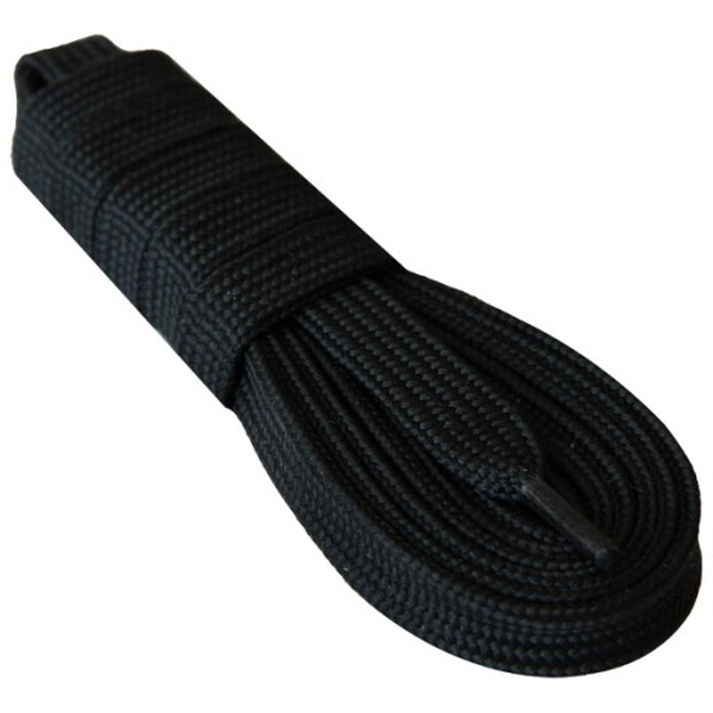 Flat shoelaces black 100 cm - classic and durable