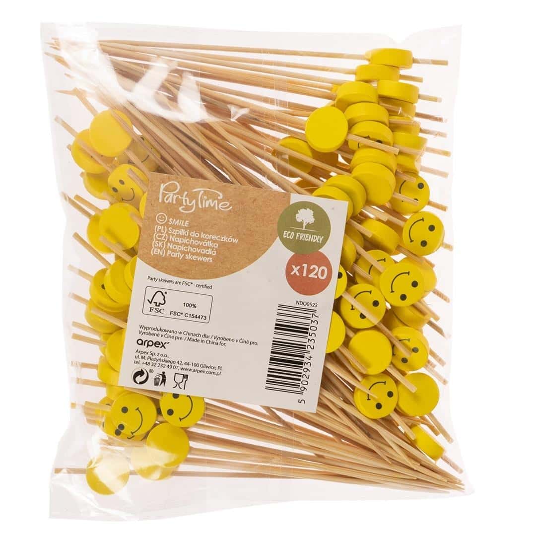 Smile cocktail sticks - Smiley faces on your table!