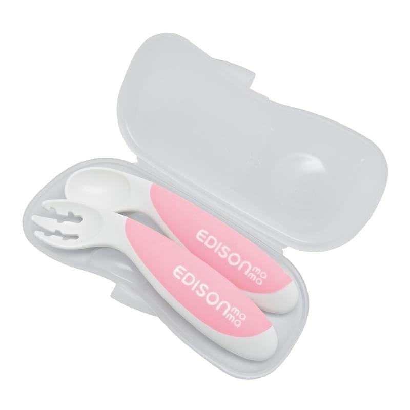 EdisonMAMA Educational cutlery peach - perfect for learning to eat independently