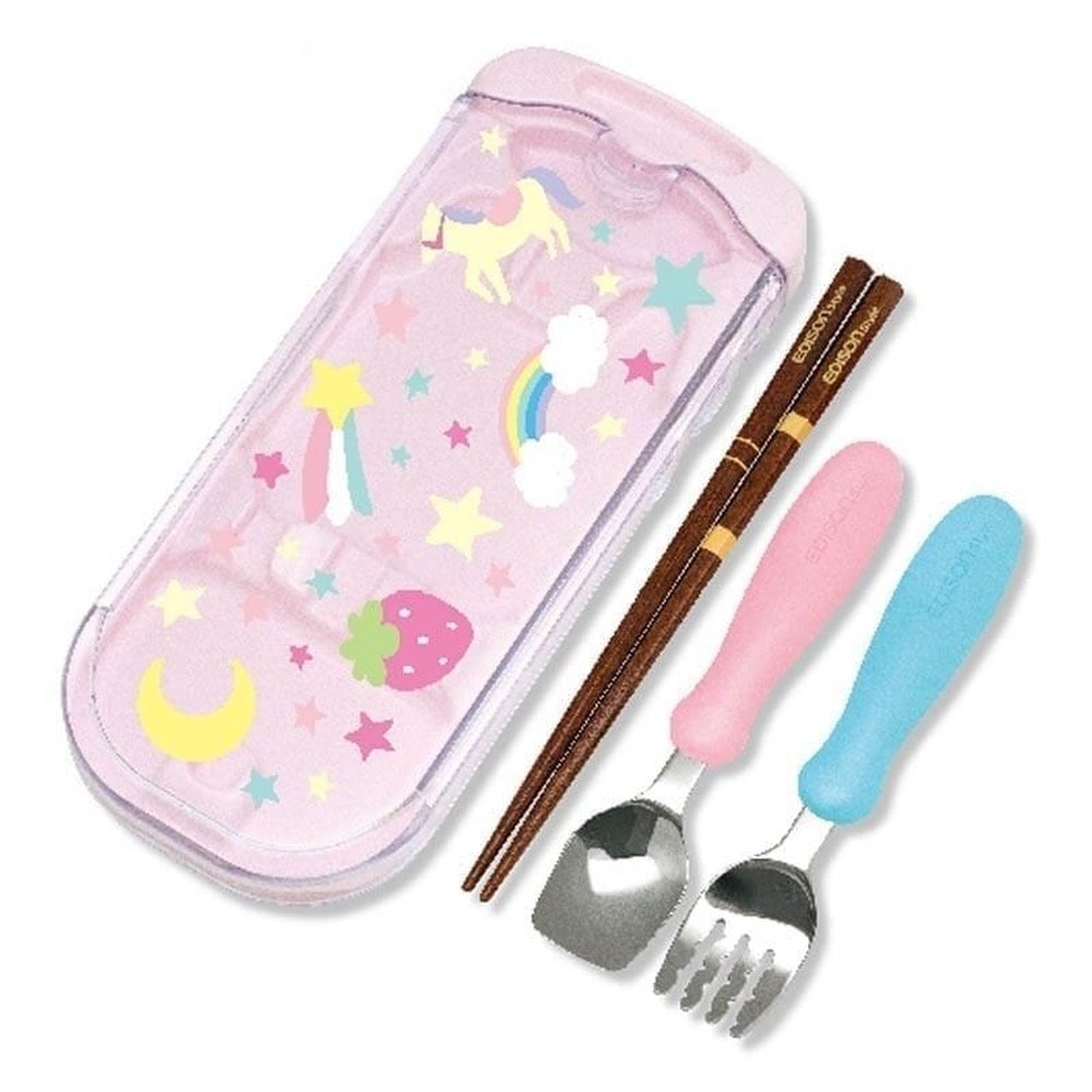 Edisonmama Cutlery with chopsticks in case - perfect for learning to eat