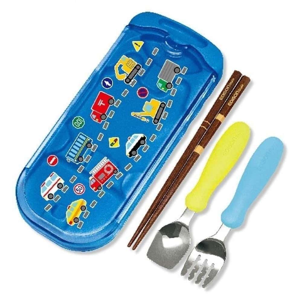 Edisonmama Cutlery with chopsticks in case - ideal for learning to eat