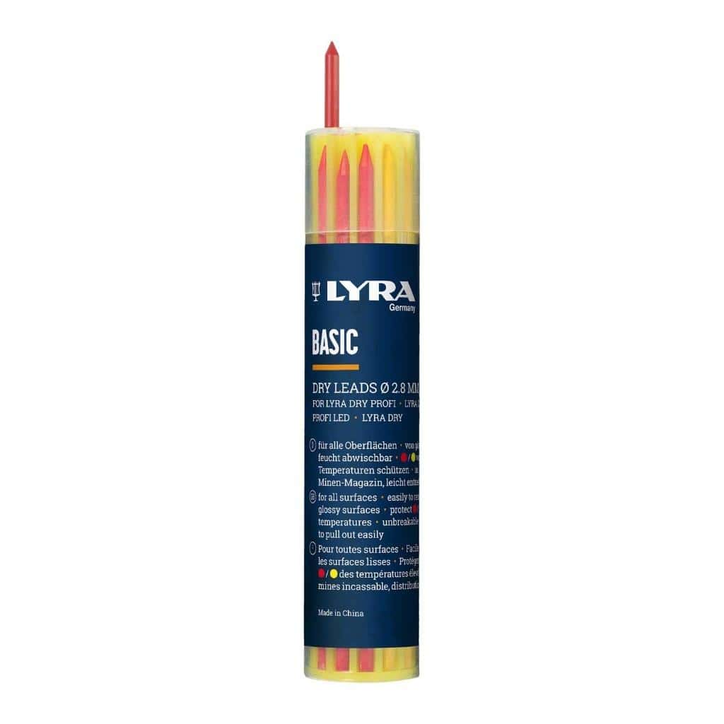 Lyra Construction marker refills mixed colors 12 pieces - perfect for precise markings