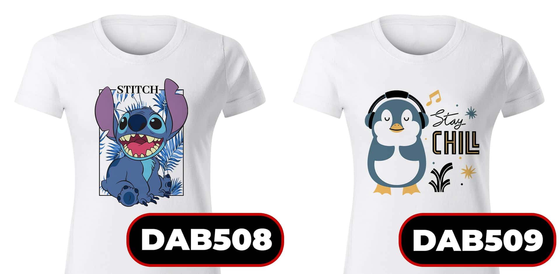 D. Stitch Men's T-shirt white - classic cotton shirt