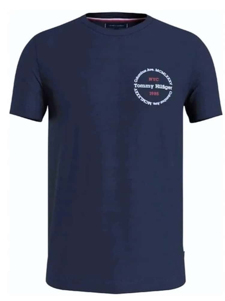 Tommy Hilfiger Men's T-Shirt Roundle M Navy - classic style