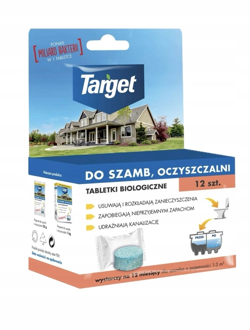 Bio tablets for septic tanks - 12 pieces for a clean septic tank