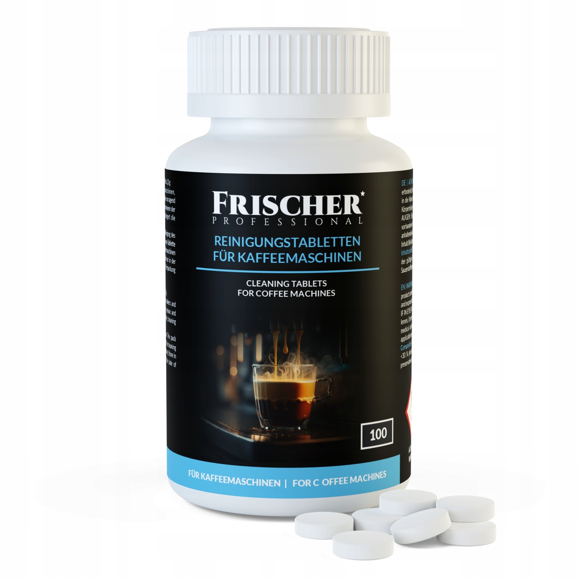 Frischer Espresso Machine Cleaning Tablets - 100 pieces for perfect coffee