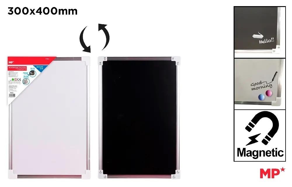 Double-sided magnetic and chalkboard - ideal for learning and fun