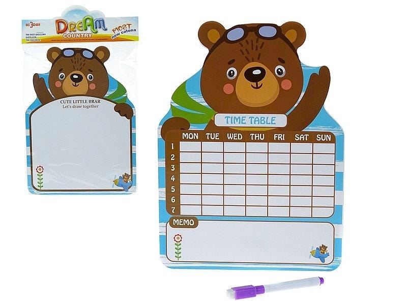 Wooden dry-erase board with marker - perfect for notes