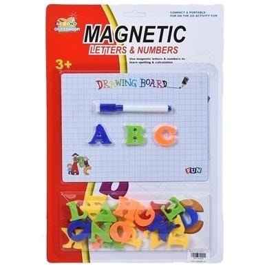 Magnetic board with magnetic letters - educational set for children