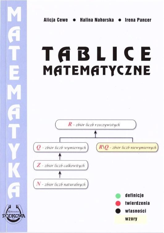 PODKOWA Mathematical Tables - essential for students