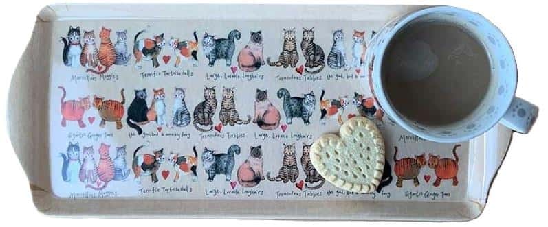 Medium Kitchen Tray Cats - ideal for serving snacks