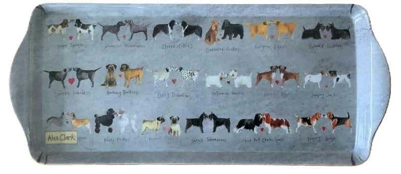 Kitchen Tray Charming Dog Couples - Medium tray with dog motif