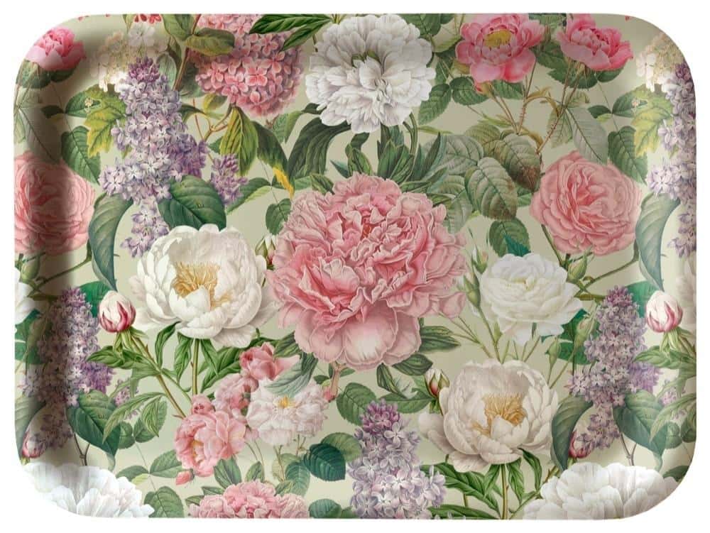 Skona Ting Decorative kitchen tray Peonies and roses - ideal for serving