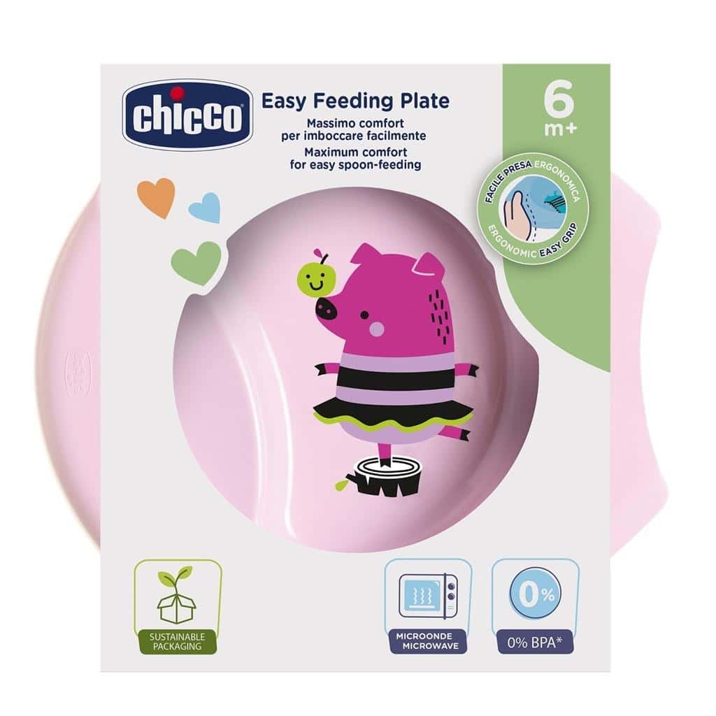 Chicco Feeding plate 6m+ pink - perfect for starting