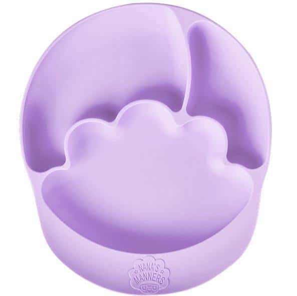 Nana's Manners Silicone plate with suction cup purple - perfect for start